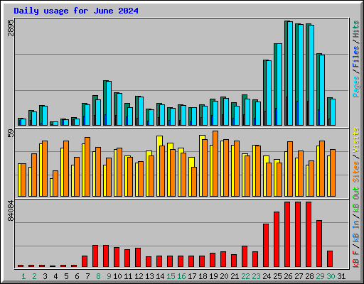 Daily usage for June 2024