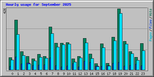 Hourly usage for September 2025