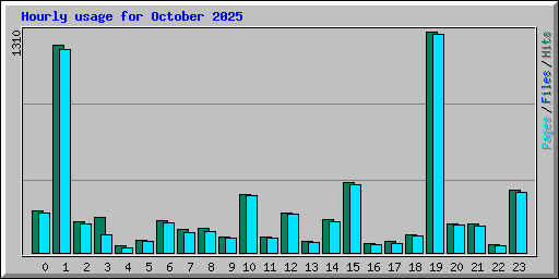 Hourly usage for October 2025