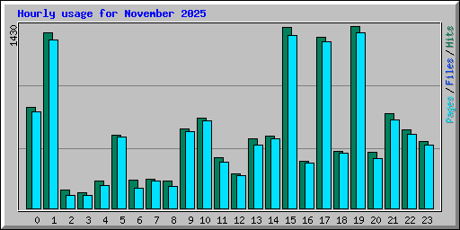Hourly usage for November 2025