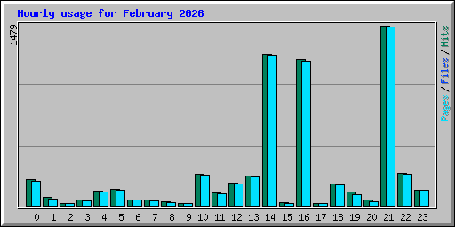 Hourly usage for February 2026