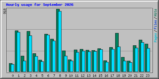 Hourly usage for September 2026